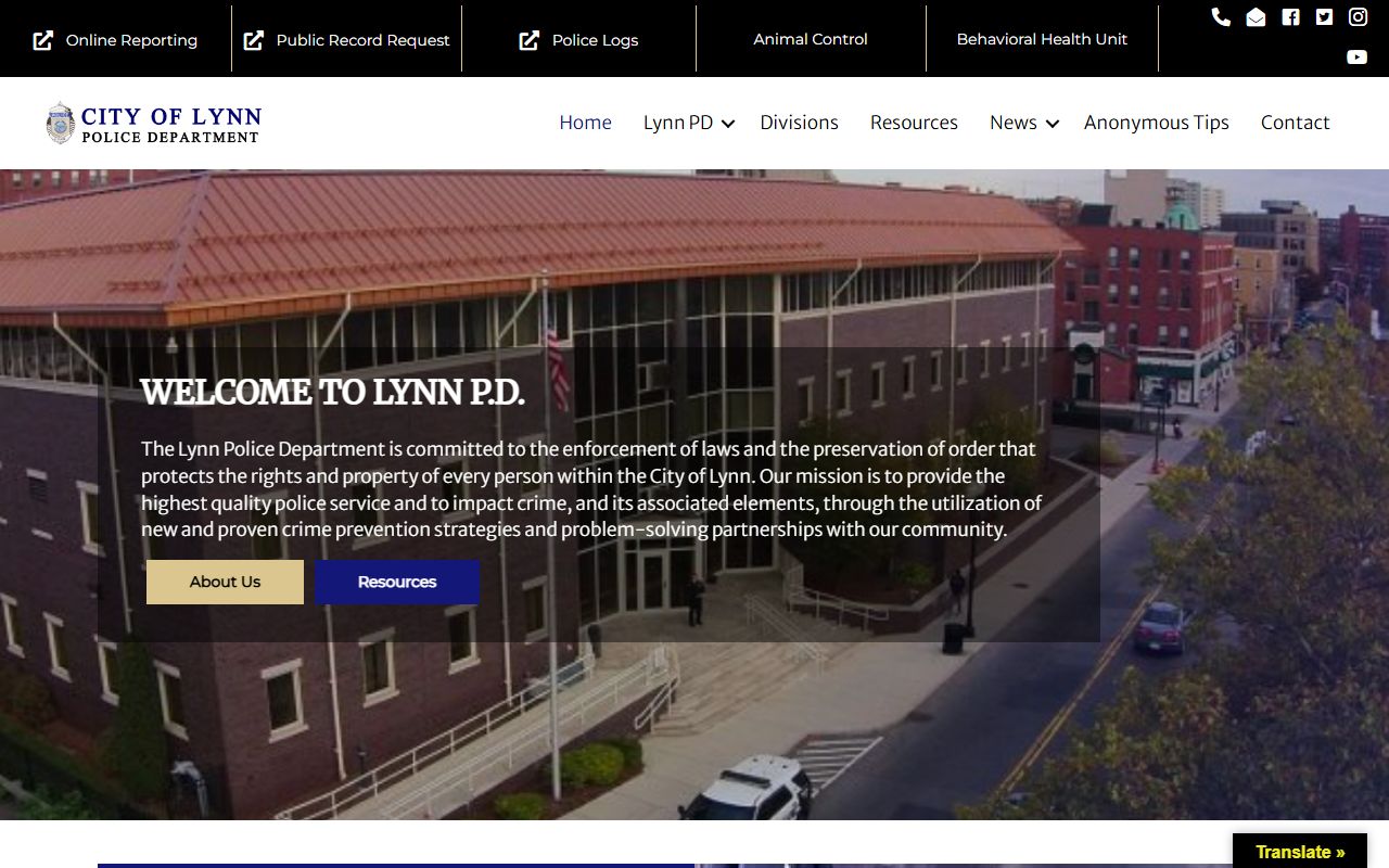 Lynn Police Department website for Lynn warrant records