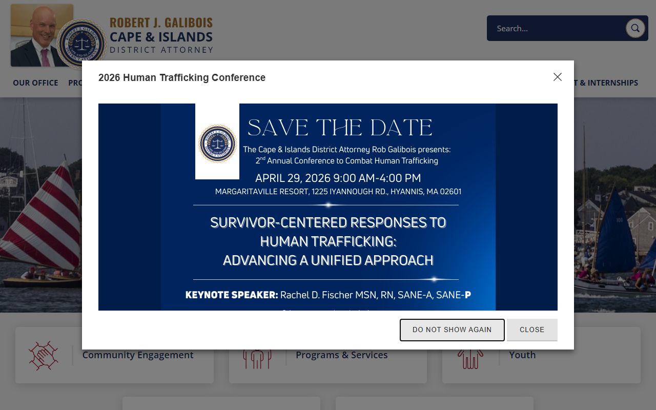 Cape and Islands District Attorney website for Barnstable County warrant records