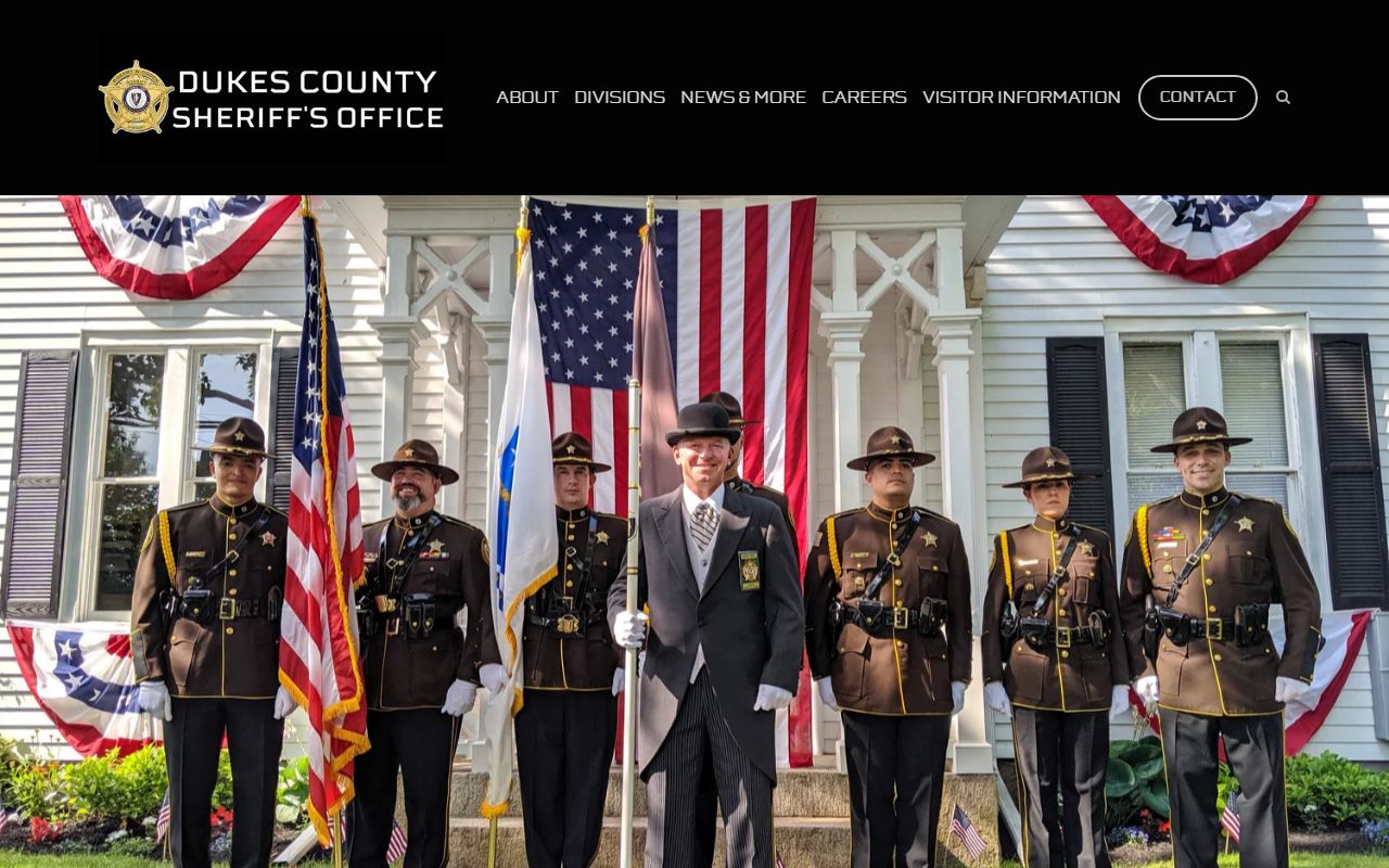 Dukes County Sheriff's Office website for warrant records