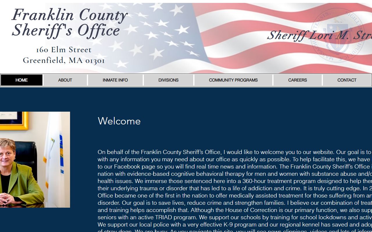 Franklin County Sheriff's Office website for warrant records